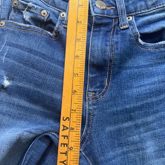Aero Womens High Rise Skinny Jeans Size 4 Blue Denim Distressed Jeggings Casual - Picture 5 of 11